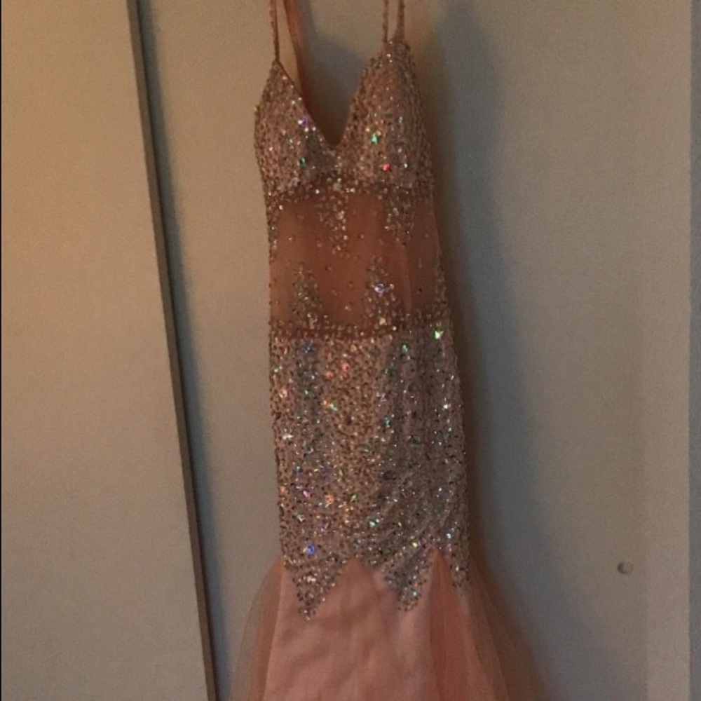 Dusty Pink Sequin Mermaid Dress